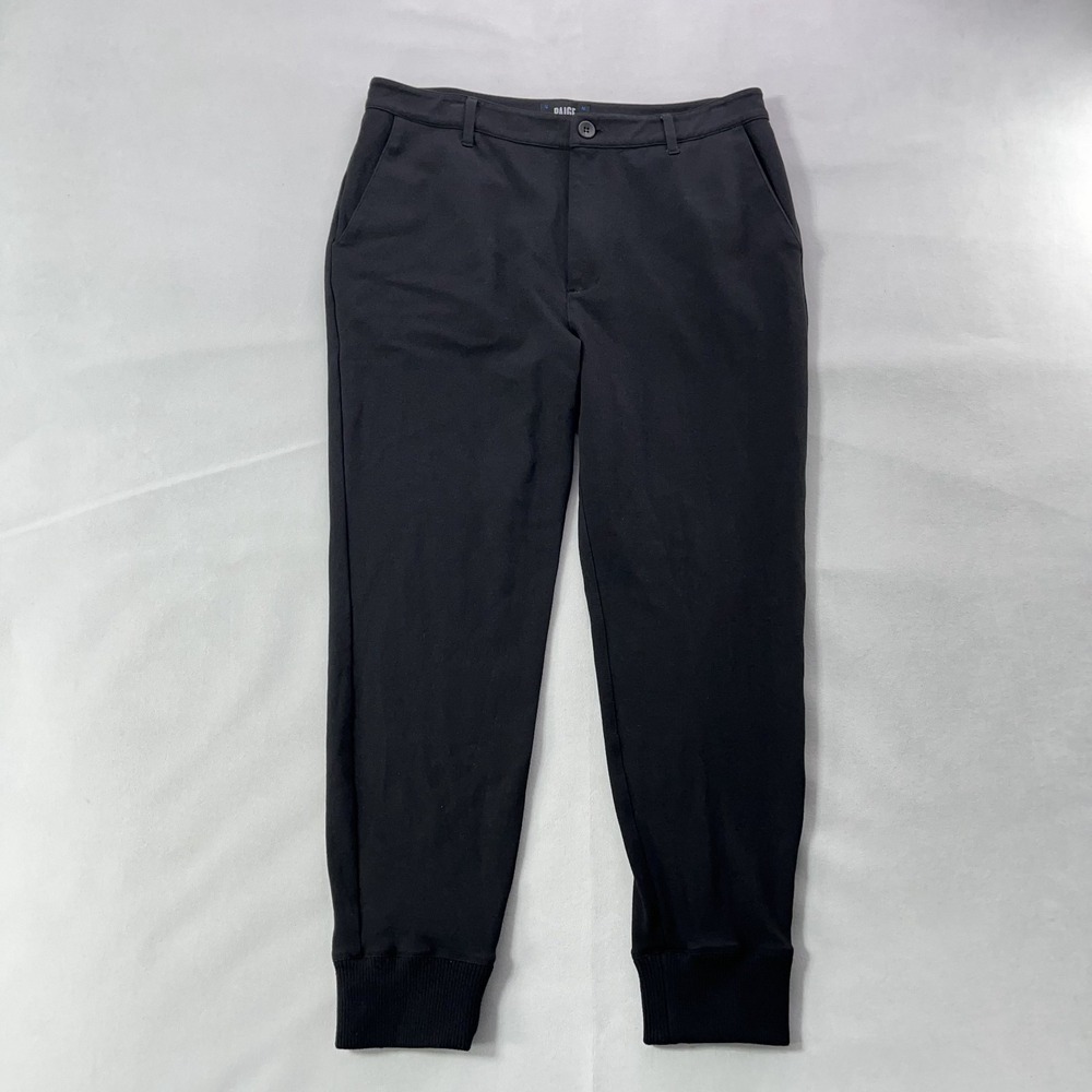 Paige Elmwood Jogger Pant Men 33 Black Performance Stretch‎ Knit